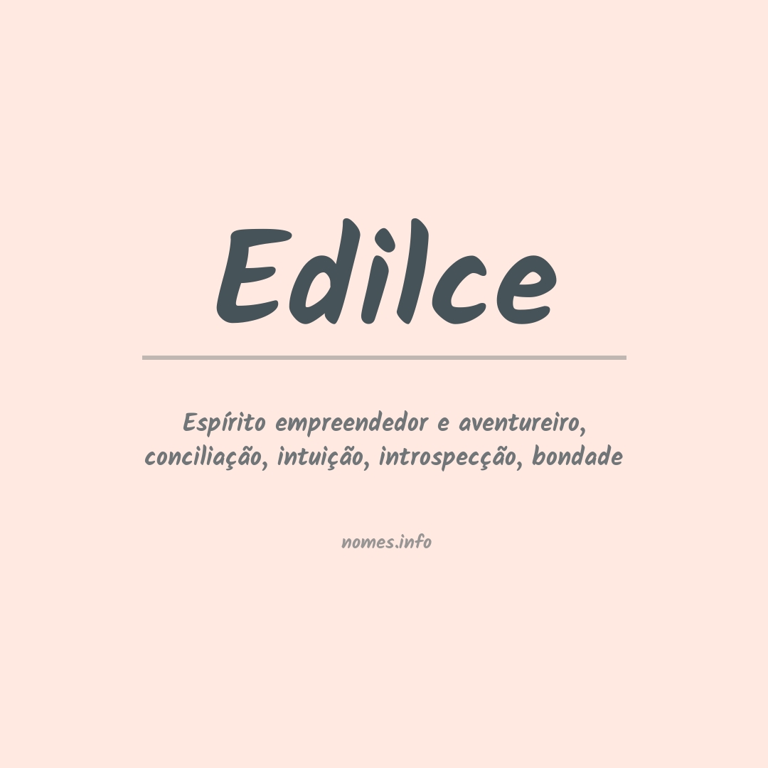 Significado do nome Edilce