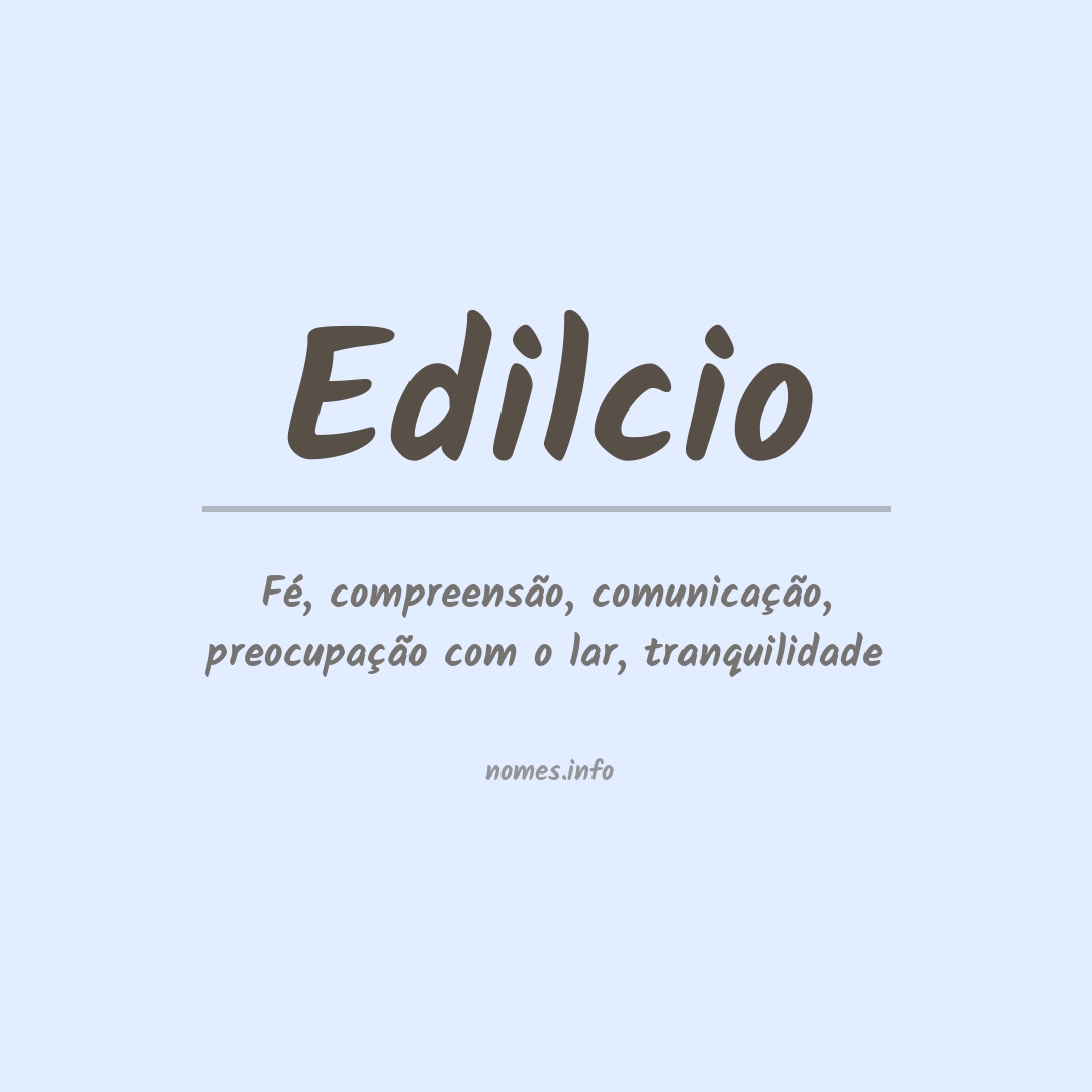 Significado do nome Edilcio