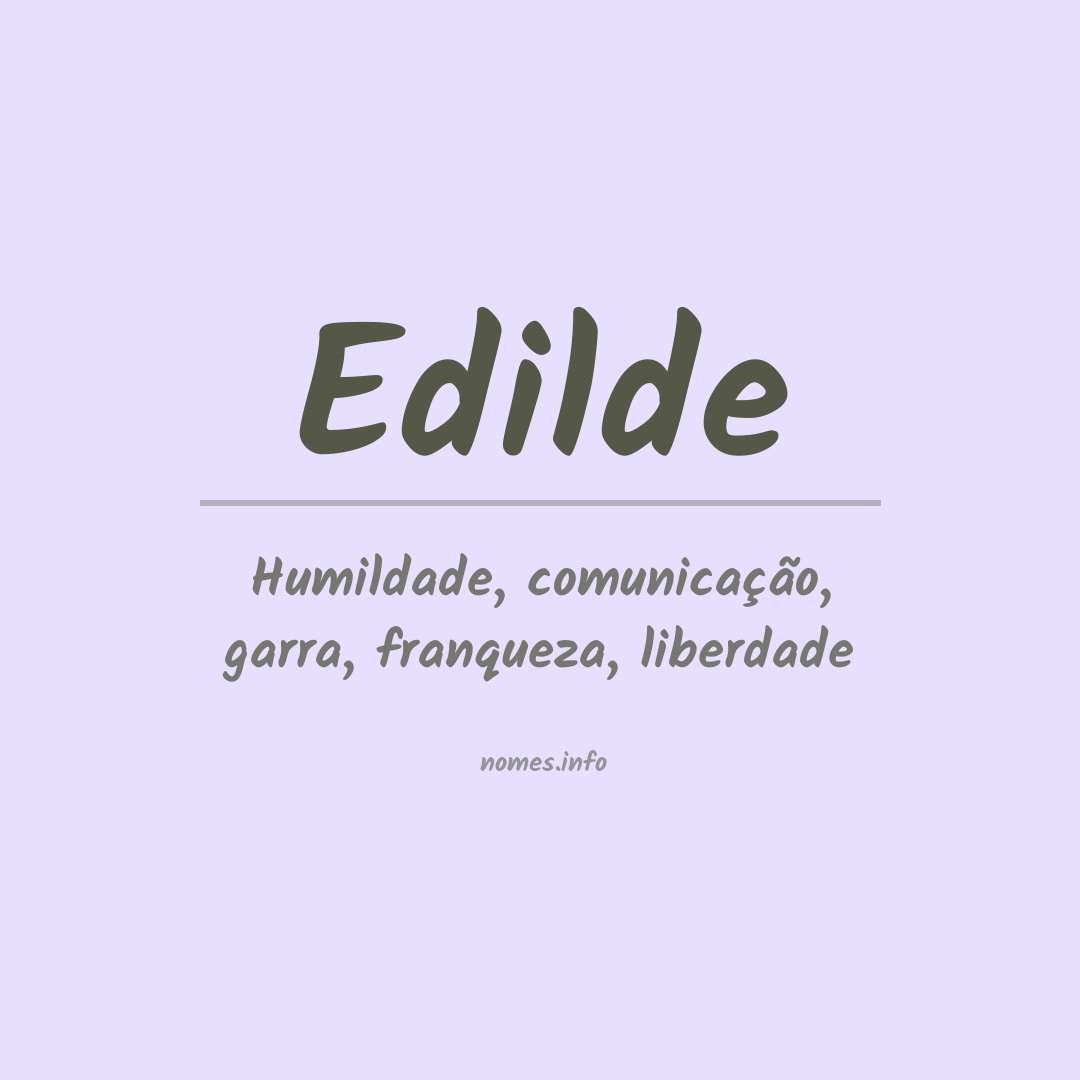 Significado do nome Edilde
