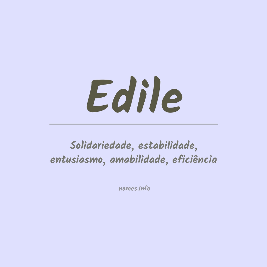 Significado do nome Edile