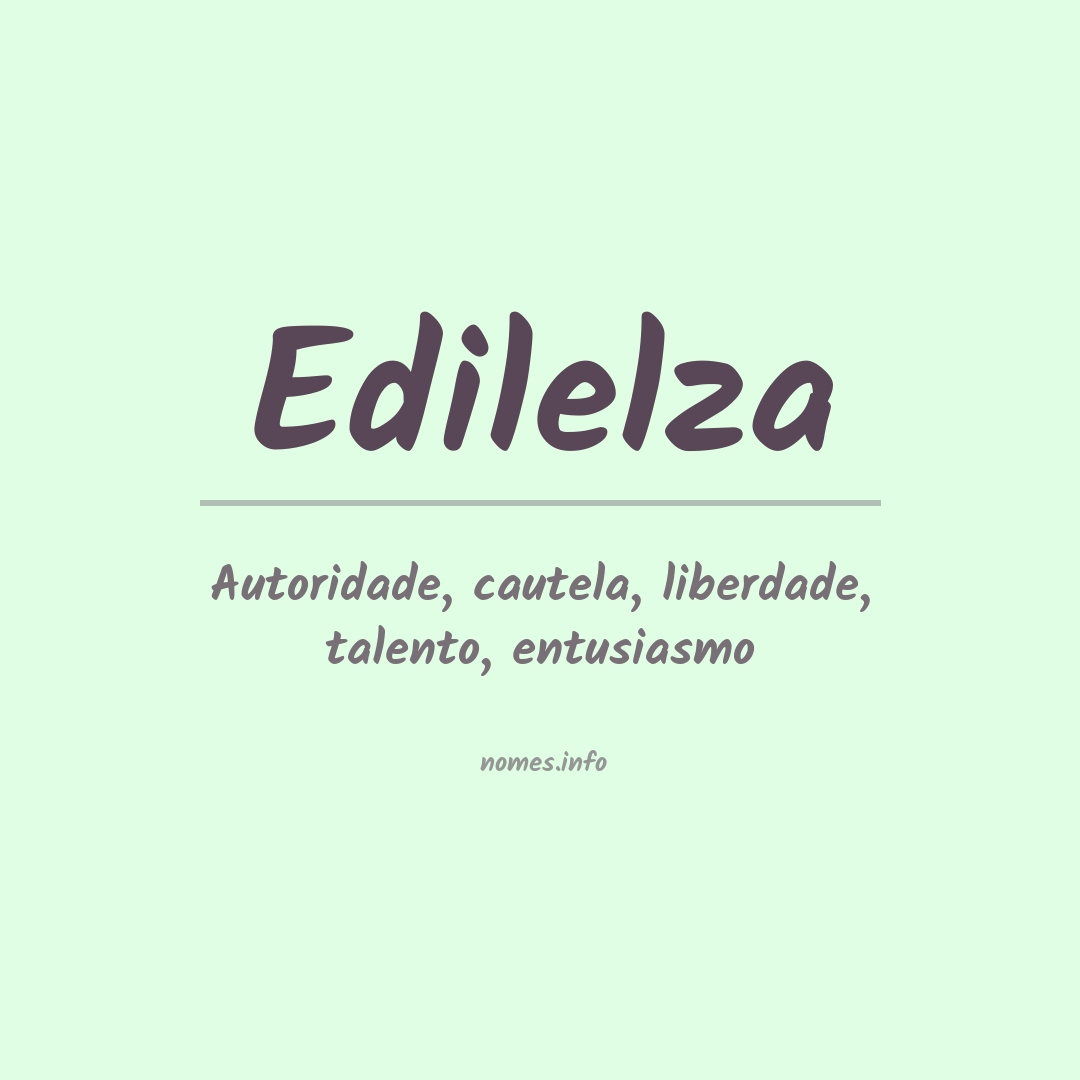 Significado do nome Edilelza