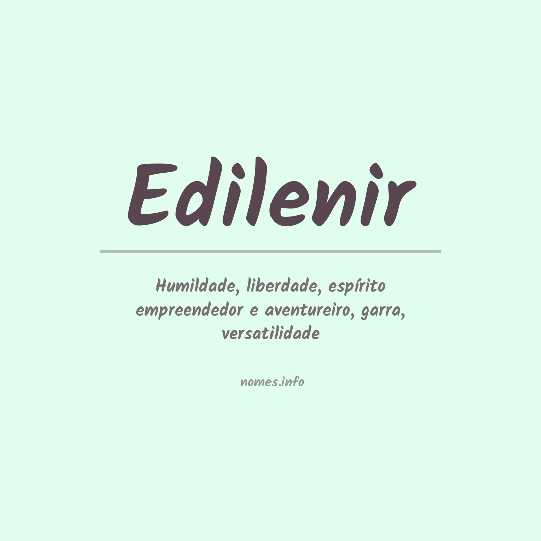 Significado do nome Edilenir