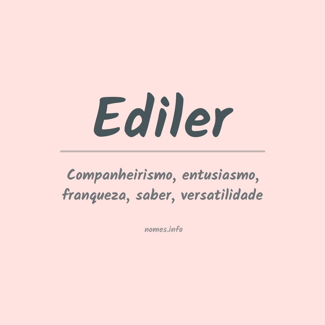 Significado do nome Ediler