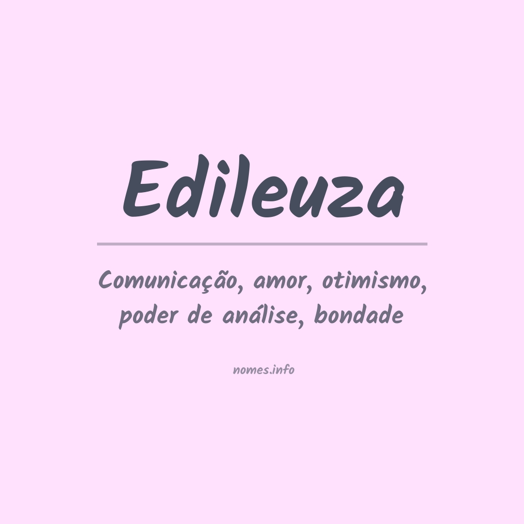 Significado do nome Edileuza