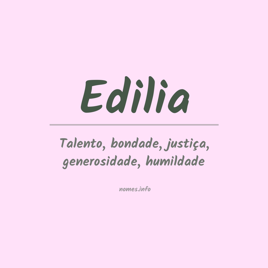 Significado do nome Edilia