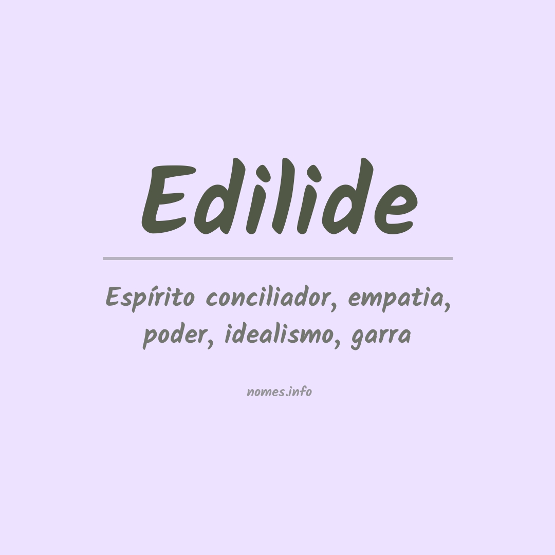 Significado do nome Edilide