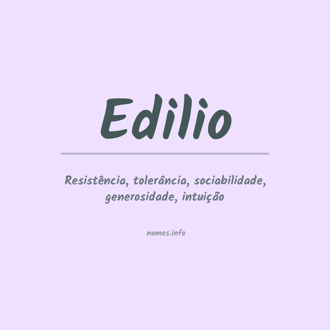 Significado do nome Edilio