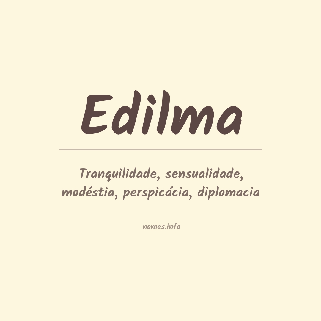 Significado do nome Edilma