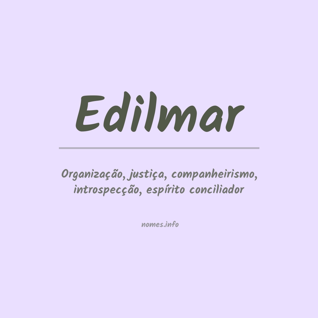 Significado do nome Edilmar