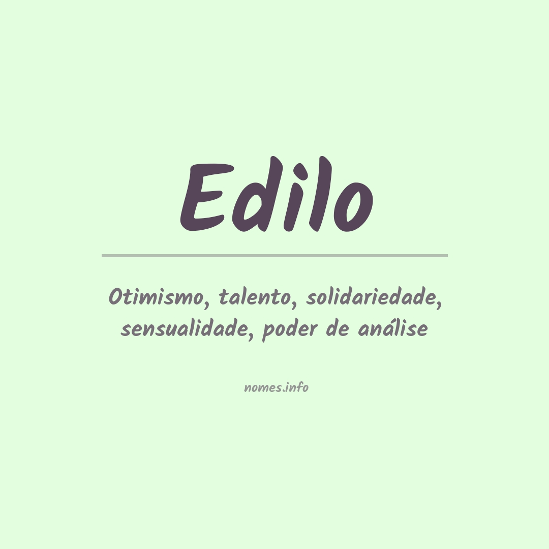 Significado do nome Edilo
