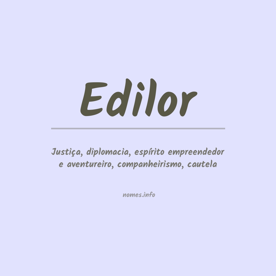 Significado do nome Edilor