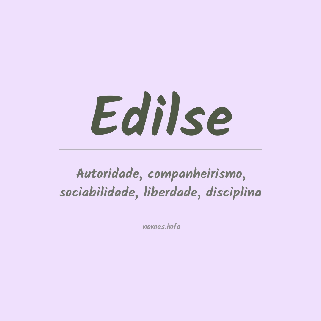 Significado do nome Edilse