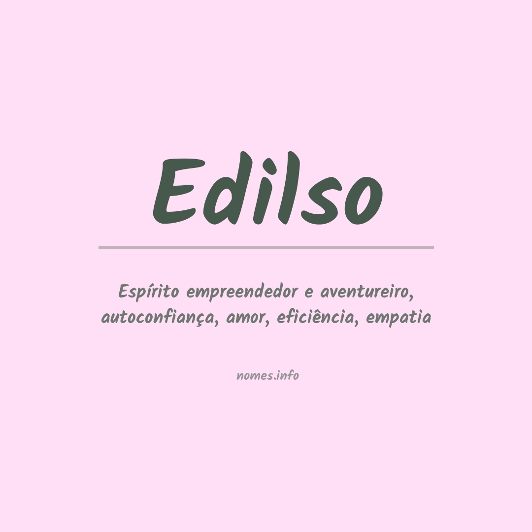 Significado do nome Edilso