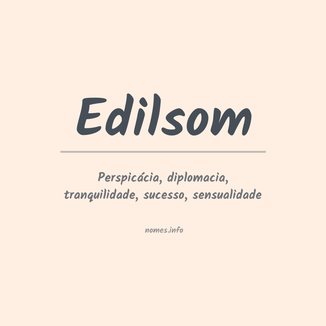 Significado do nome Edilsom