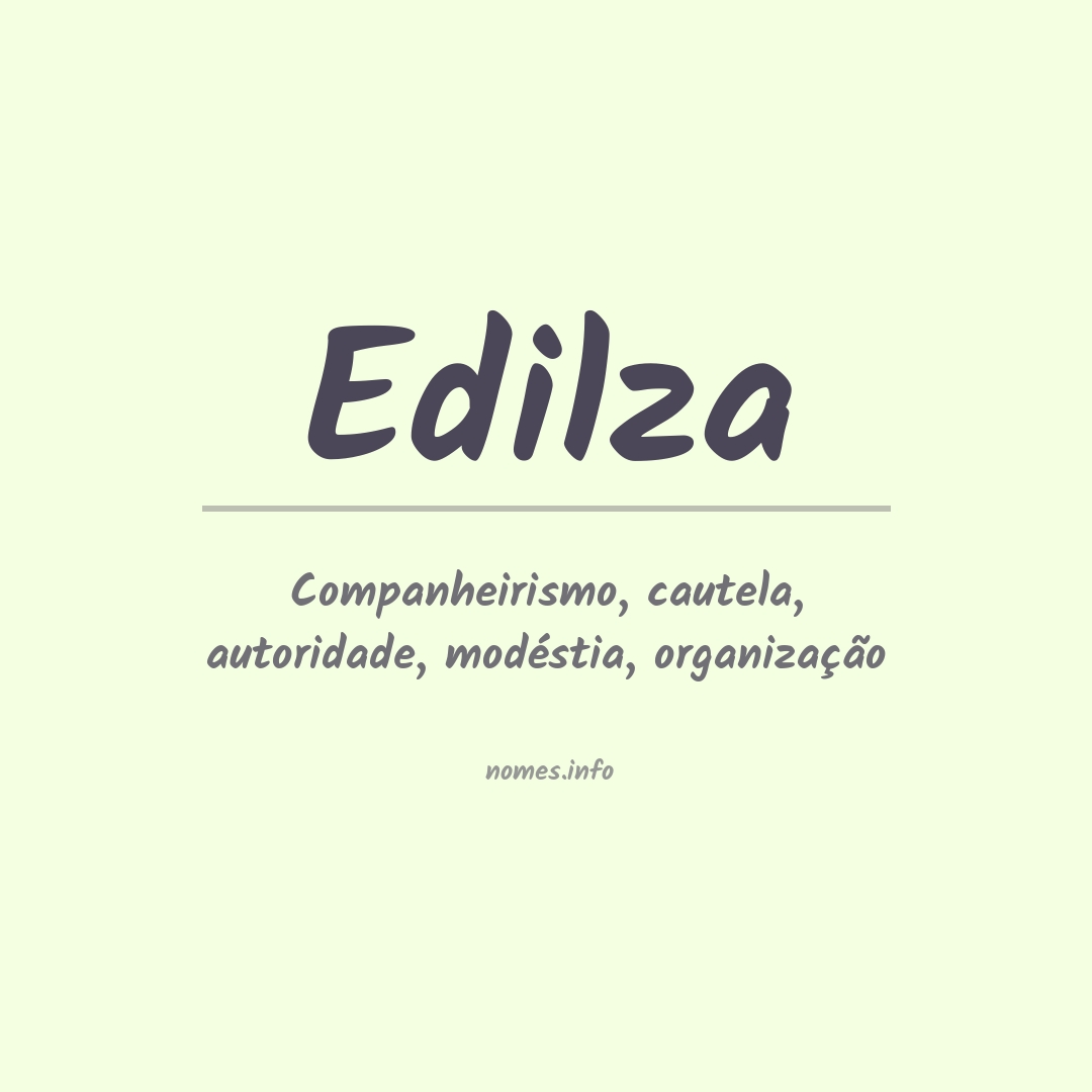 Significado do nome Edilza