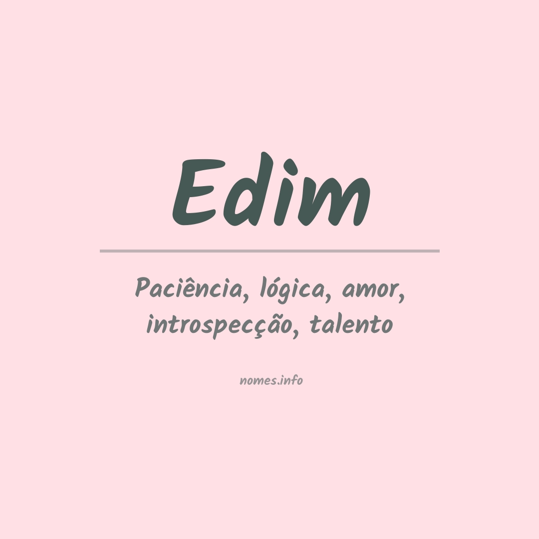 Significado do nome Edim