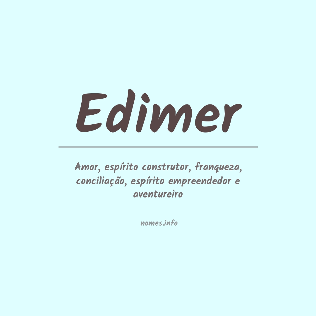 Significado do nome Edimer