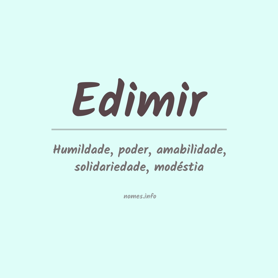 Significado do nome Edimir