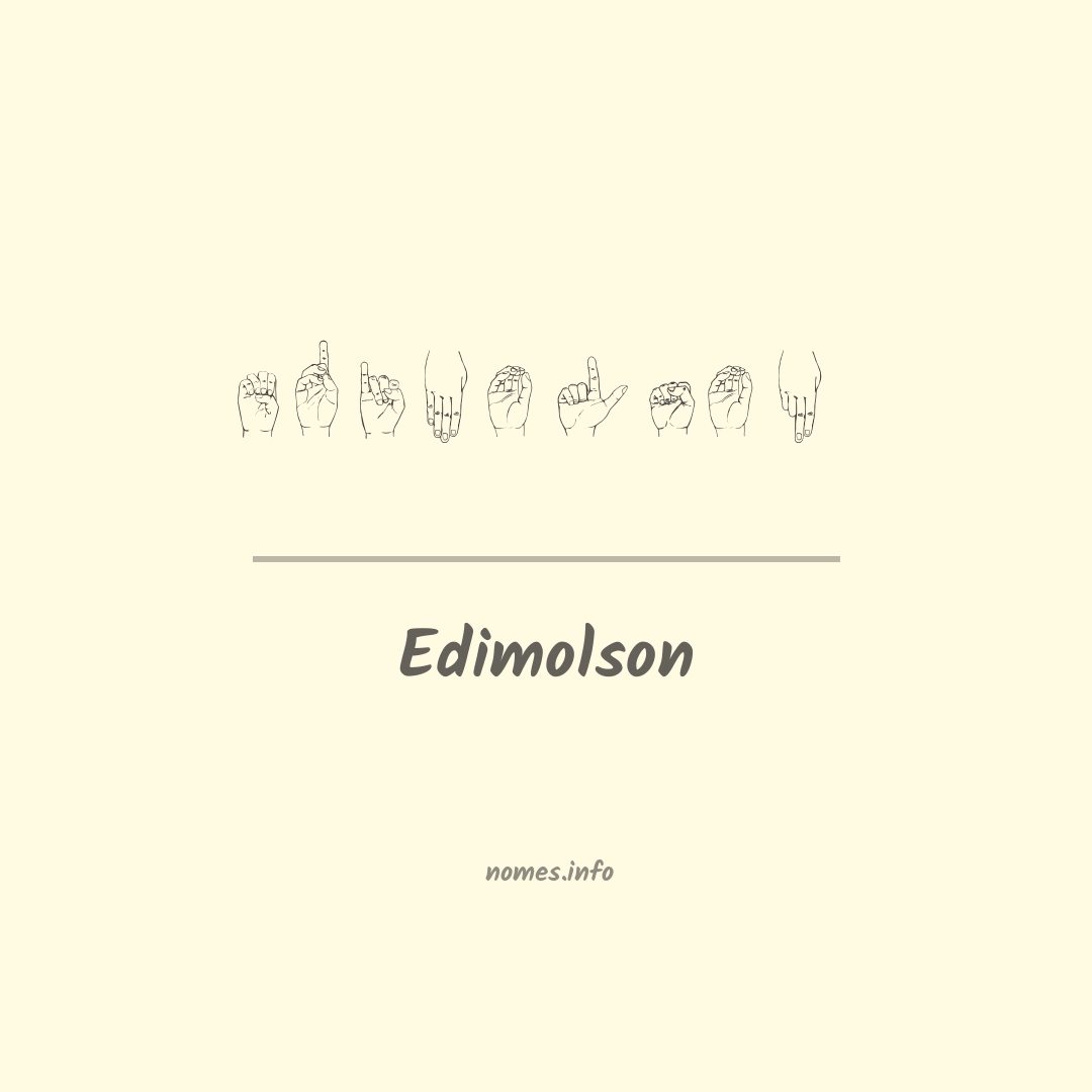 Edimolson em Libras