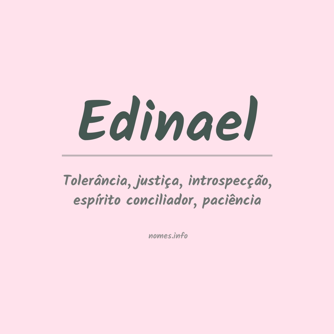 Significado do nome Edinael