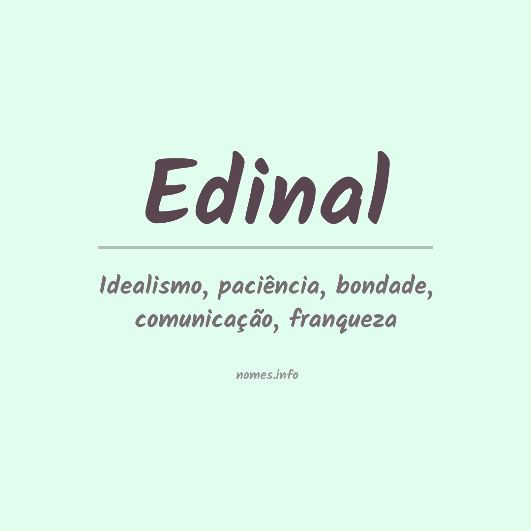Significado do nome Edinal