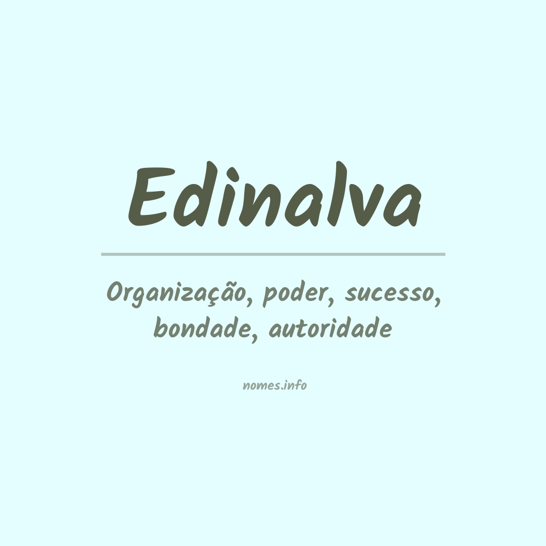 Significado do nome Edinalva