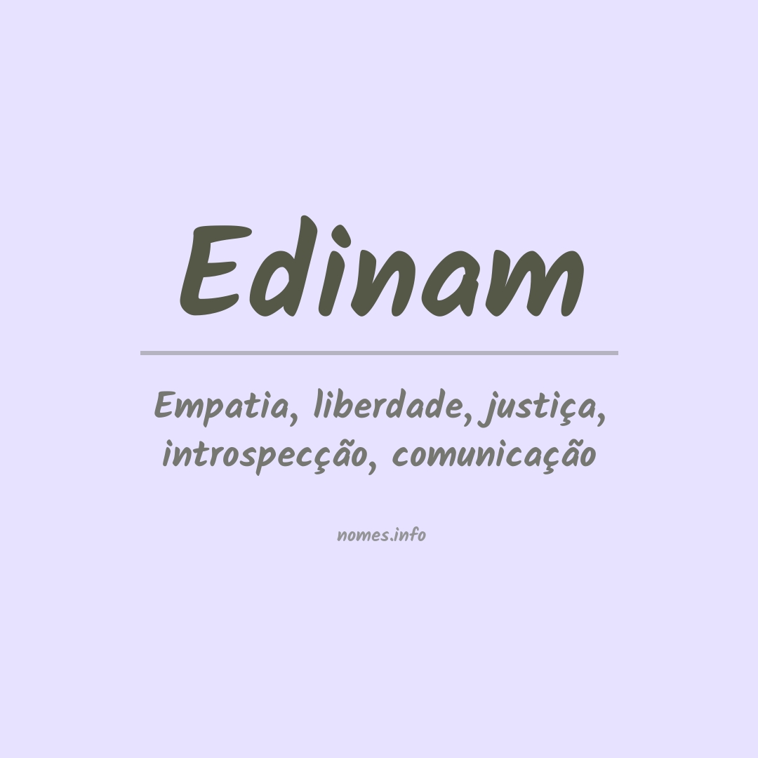 Significado do nome Edinam