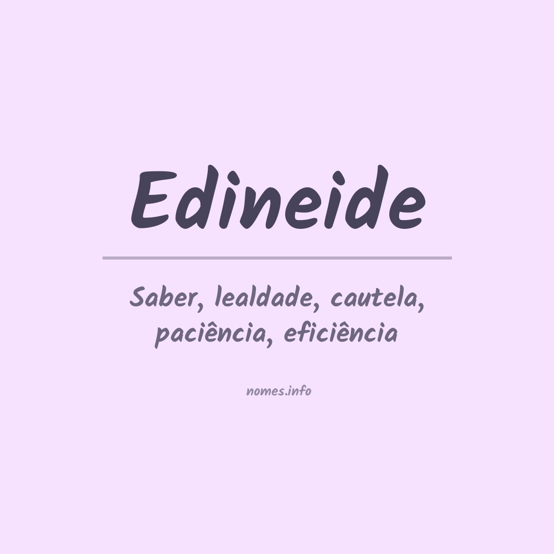 Significado do nome Edineide