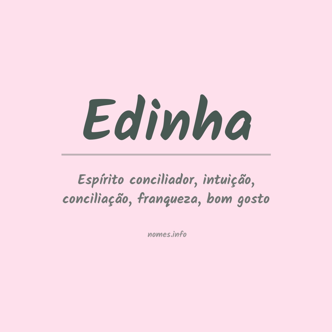 Significado do nome Edinha