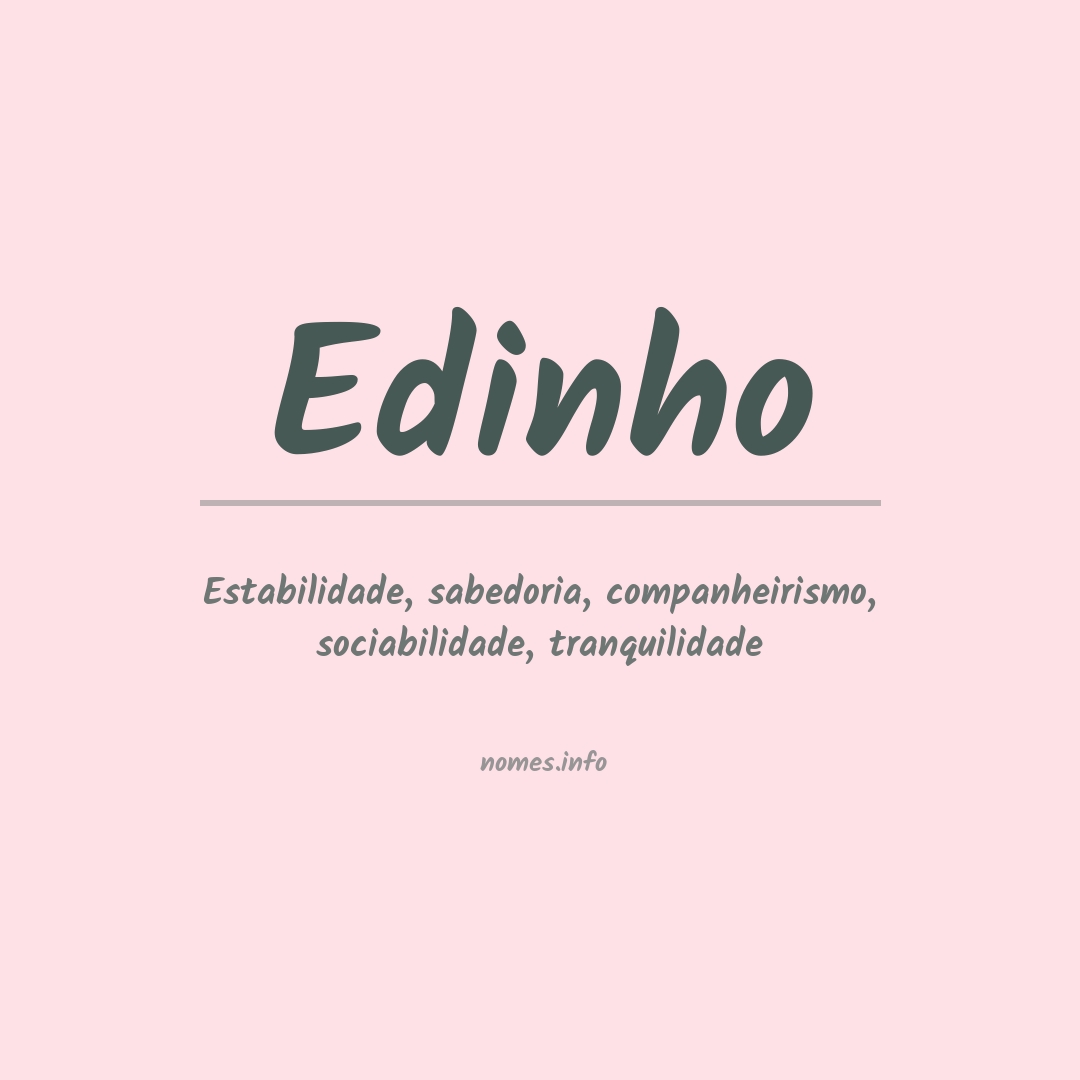 Significado do nome Edinho Significado do nome Edinho