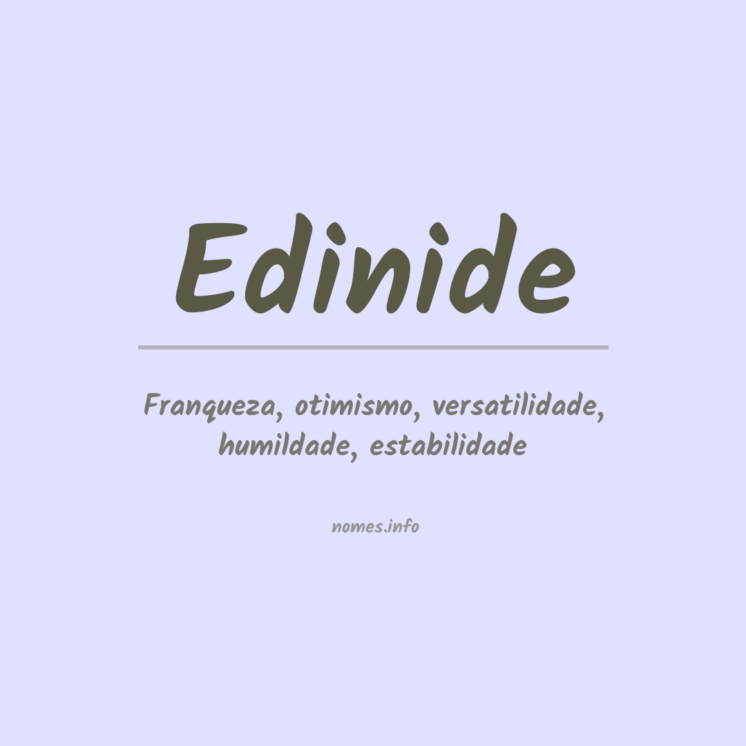 Significado do nome Edinide