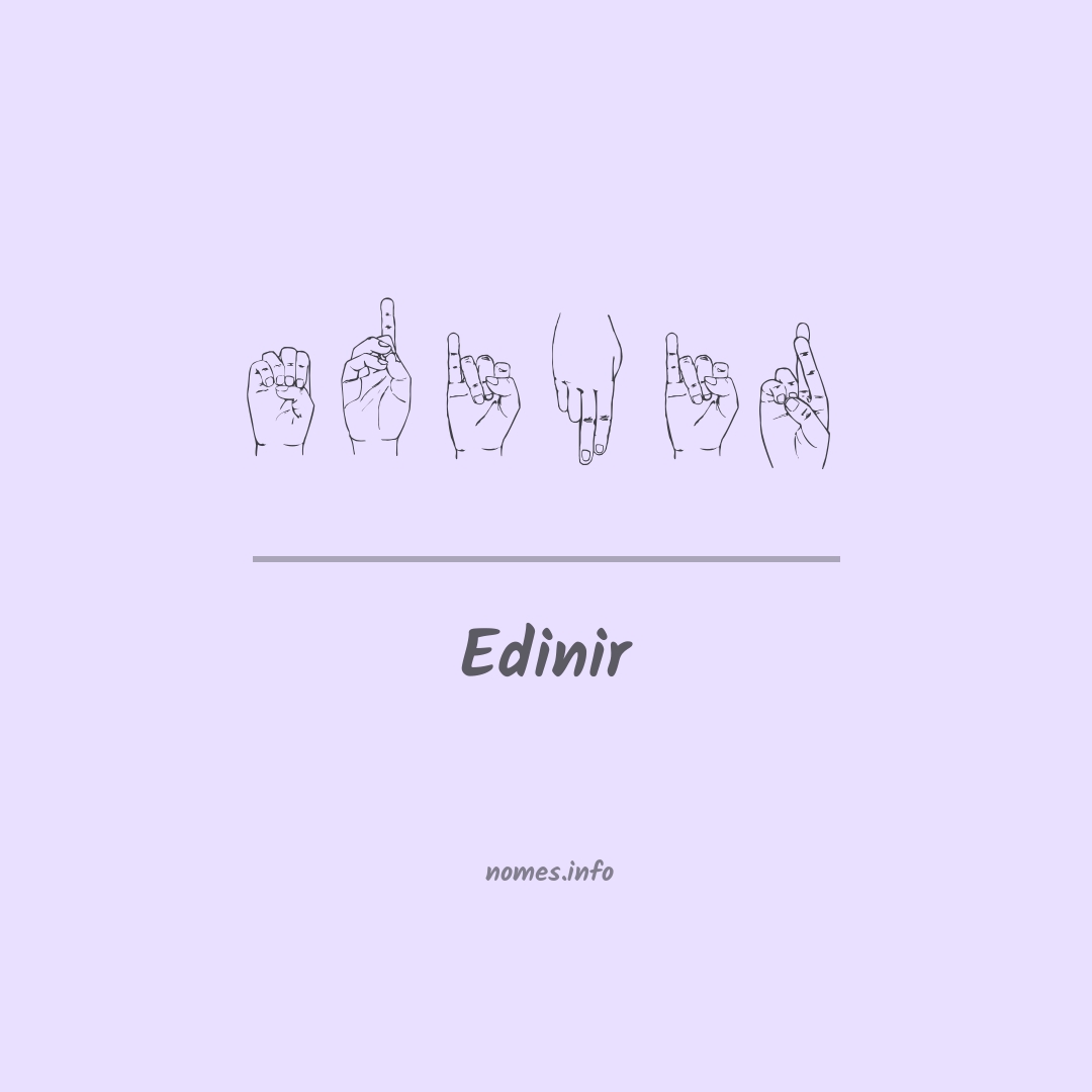 Edinir em Libras