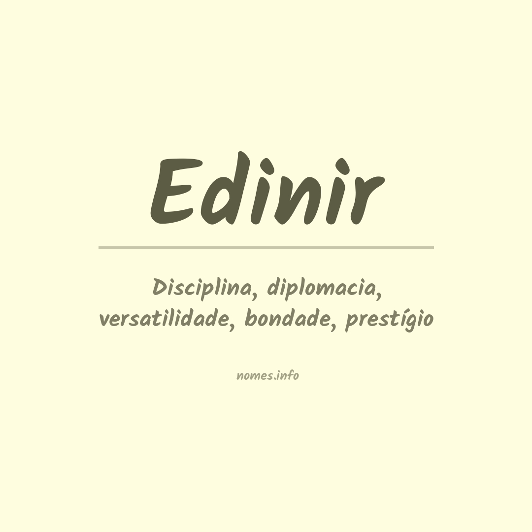Significado do nome Edinir