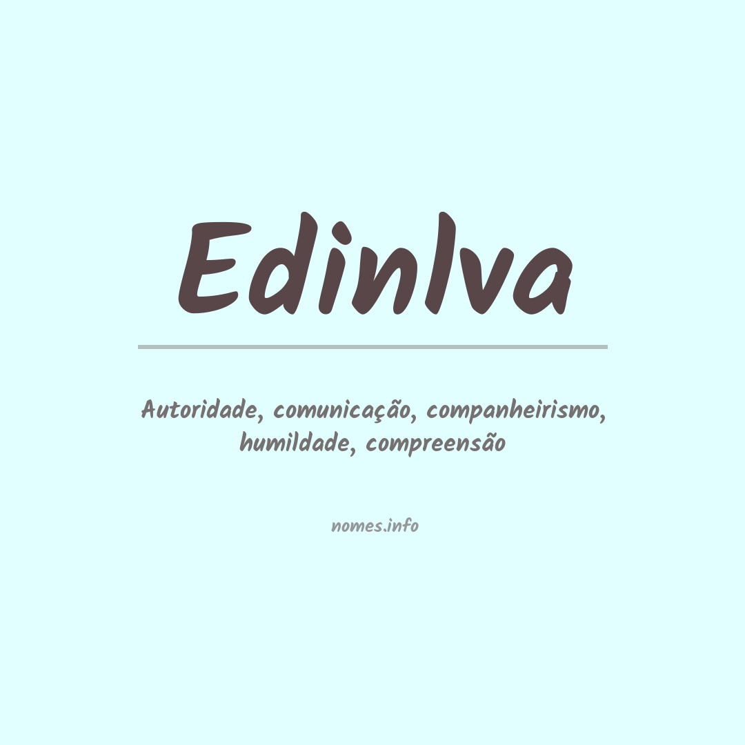 Significado do nome Edinlva