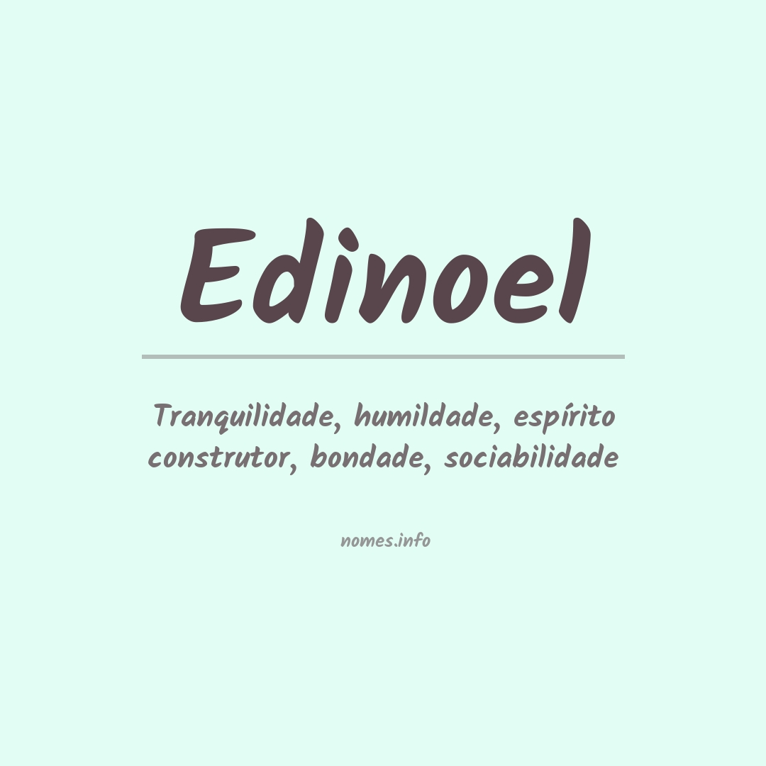 Significado do nome Edinoel