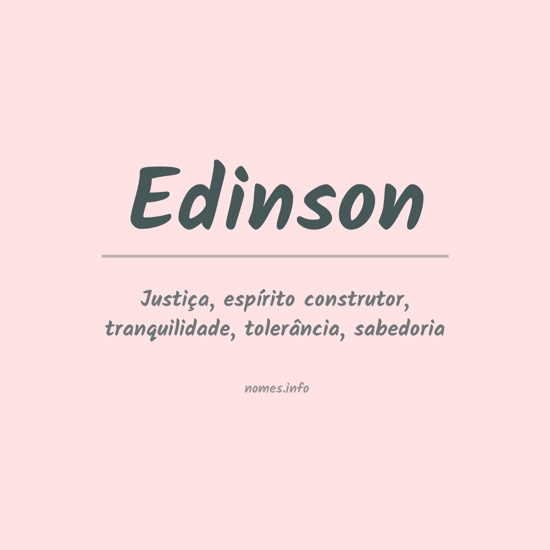 Significado do nome Edinson