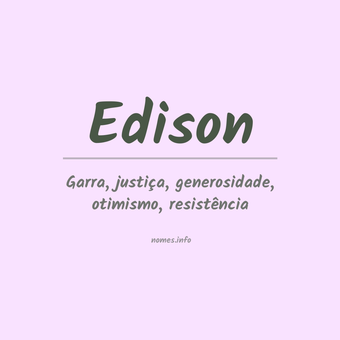 Significado do nome Edison