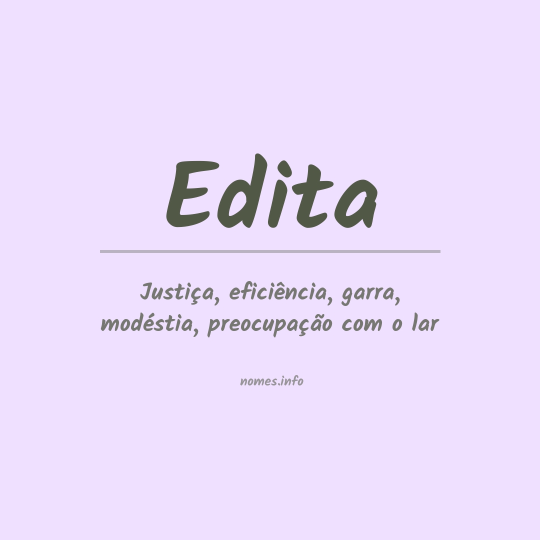 Significado do nome Edita