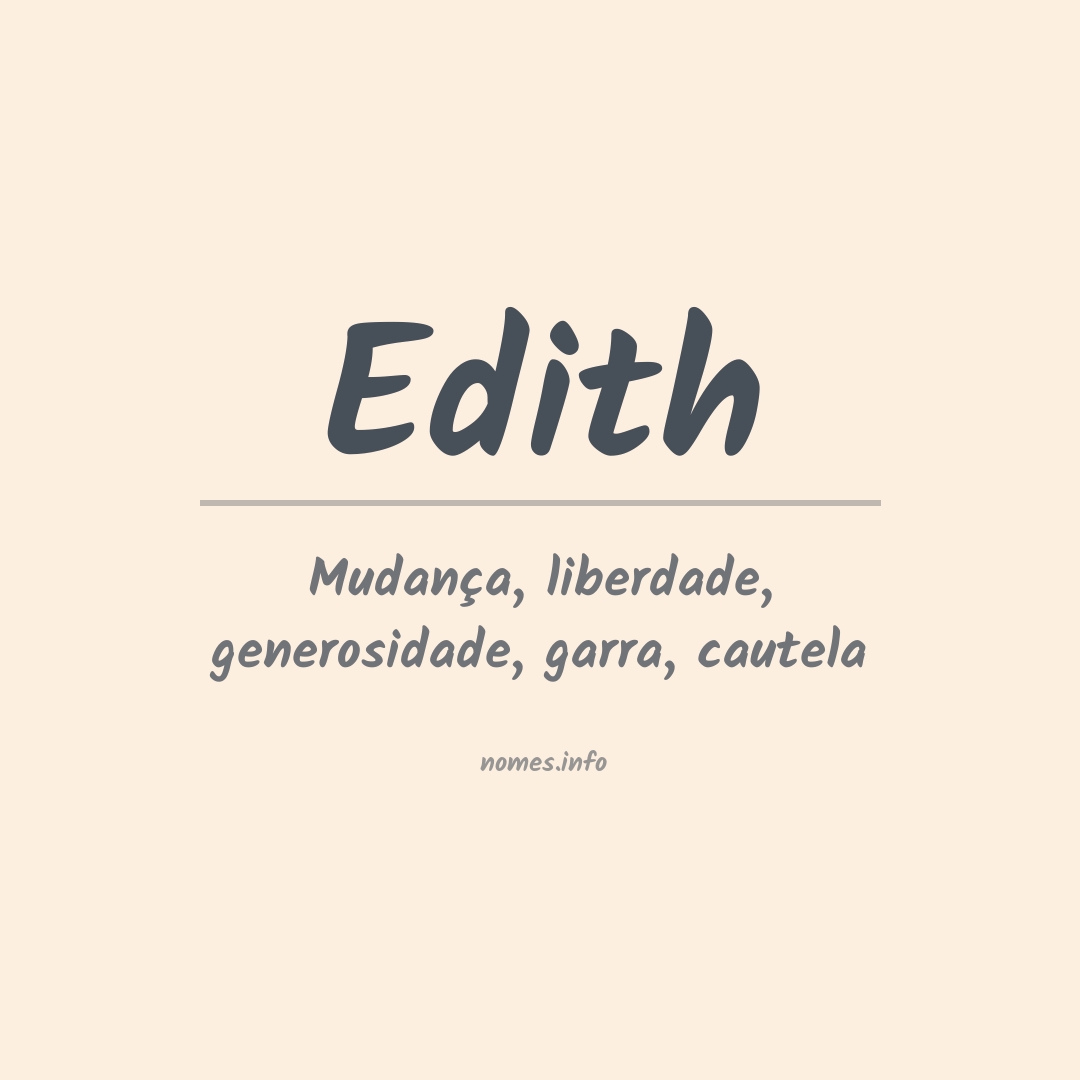 Significado do nome Edith