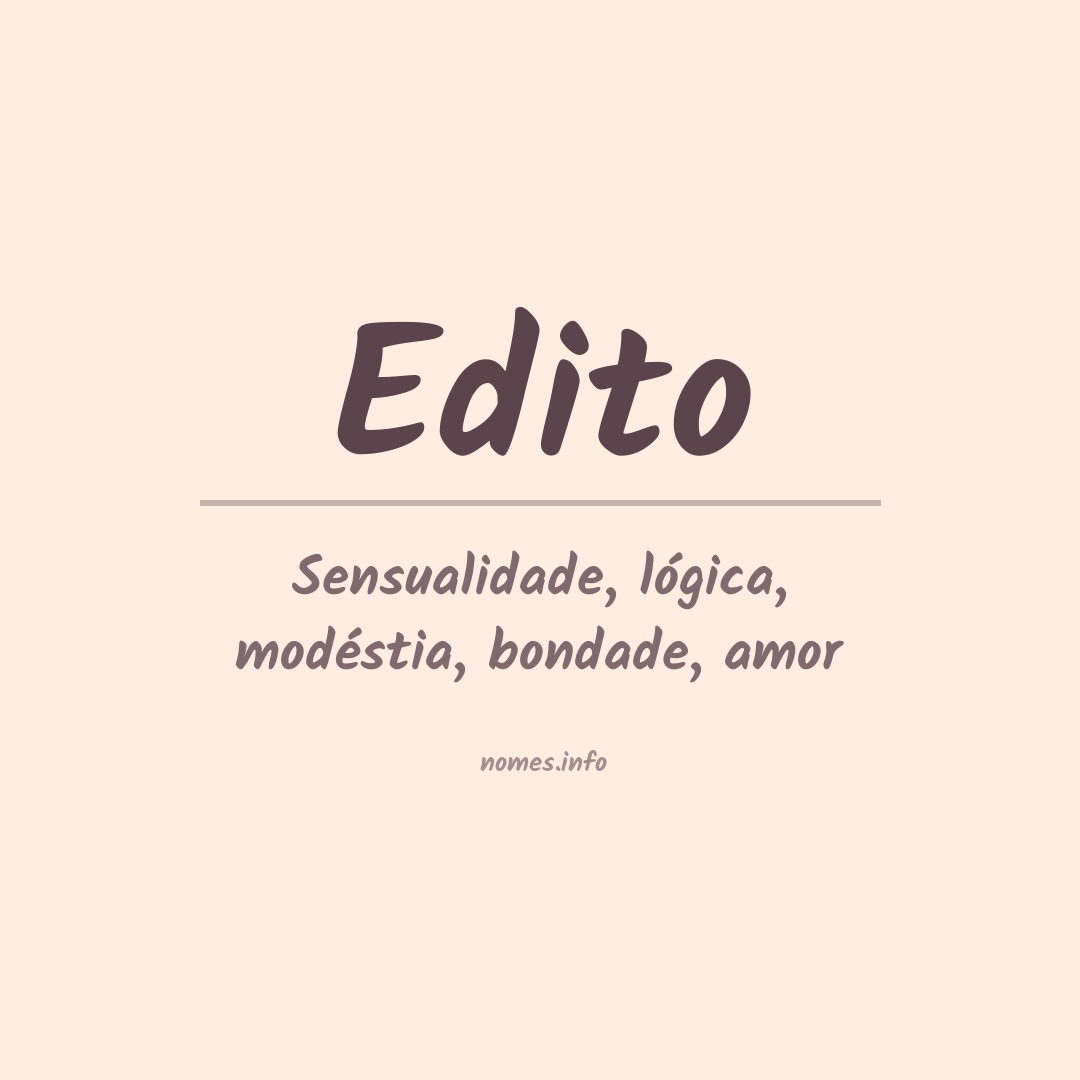 Significado do nome Edito