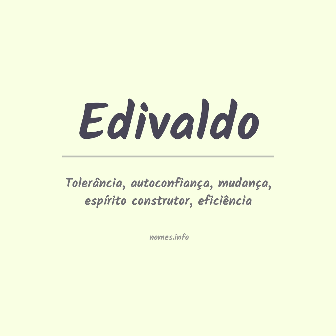 Significado do nome Edivaldo