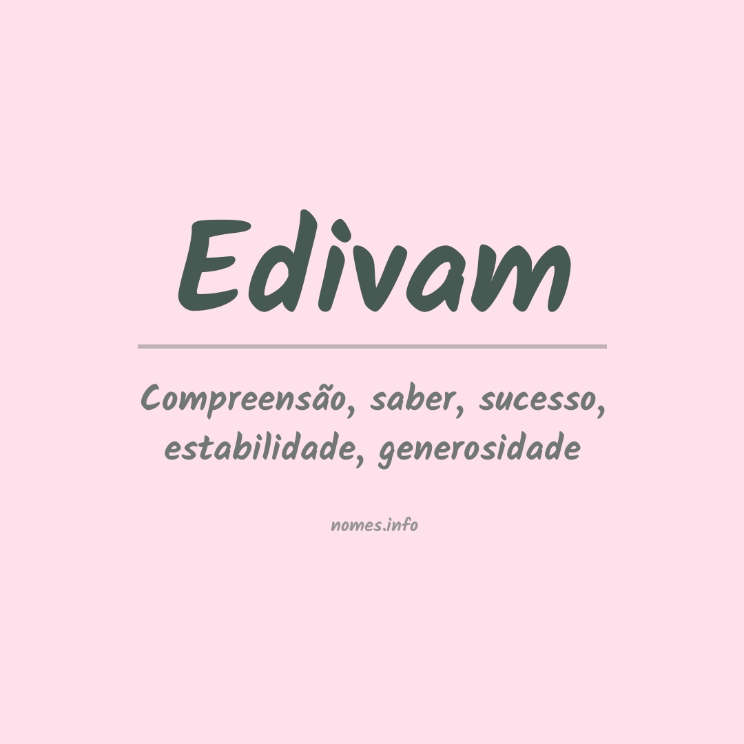 Significado do nome Edivam