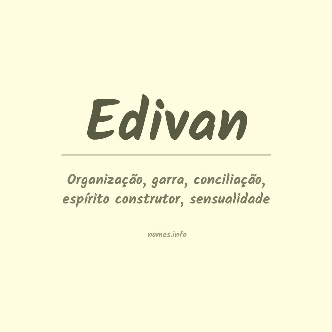 Significado do nome Edivan