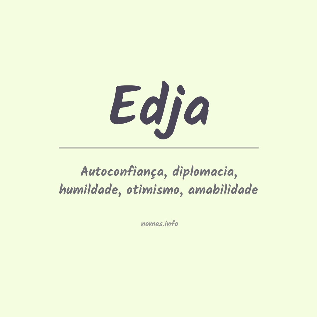 Significado do nome Edja