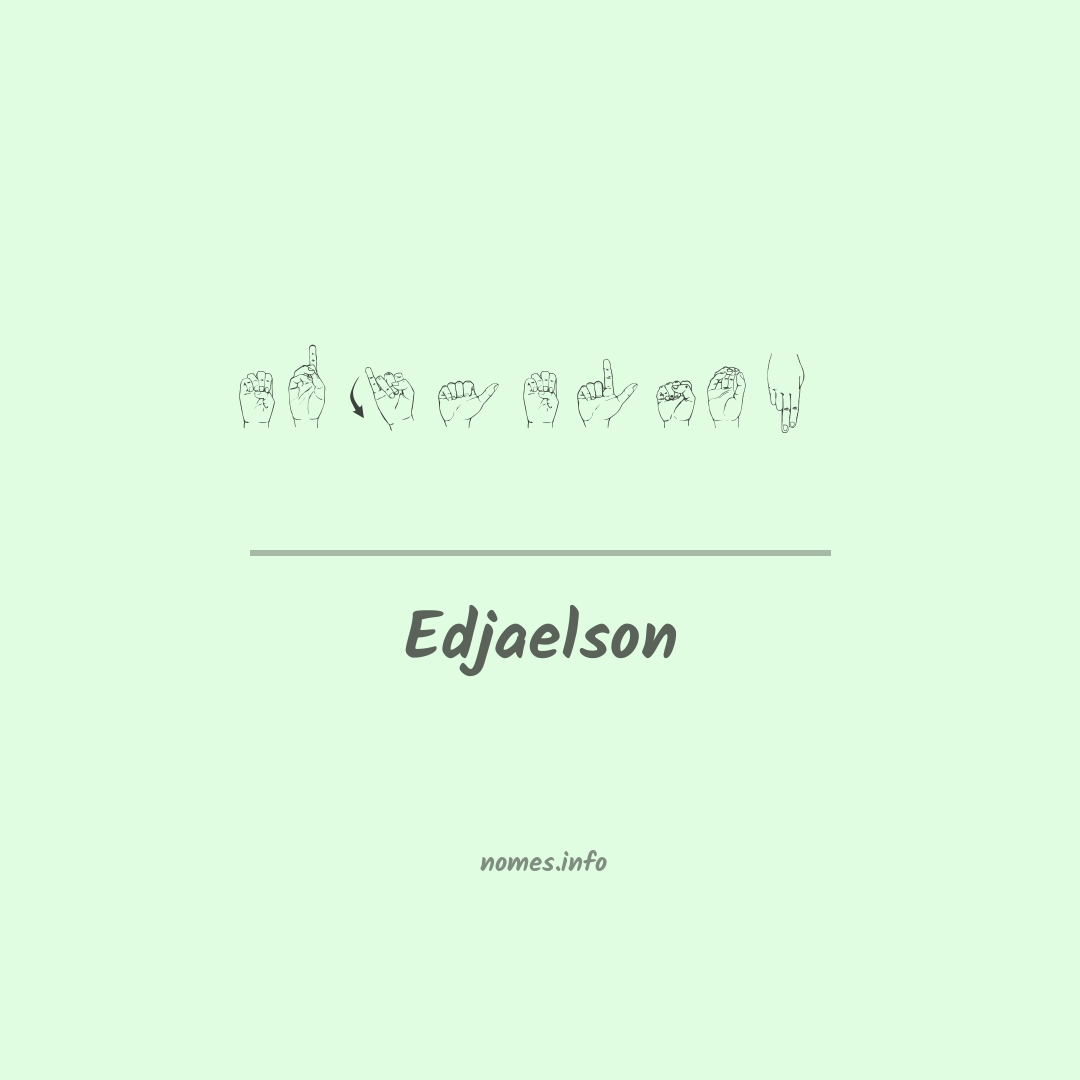 Edjaelson em Libras