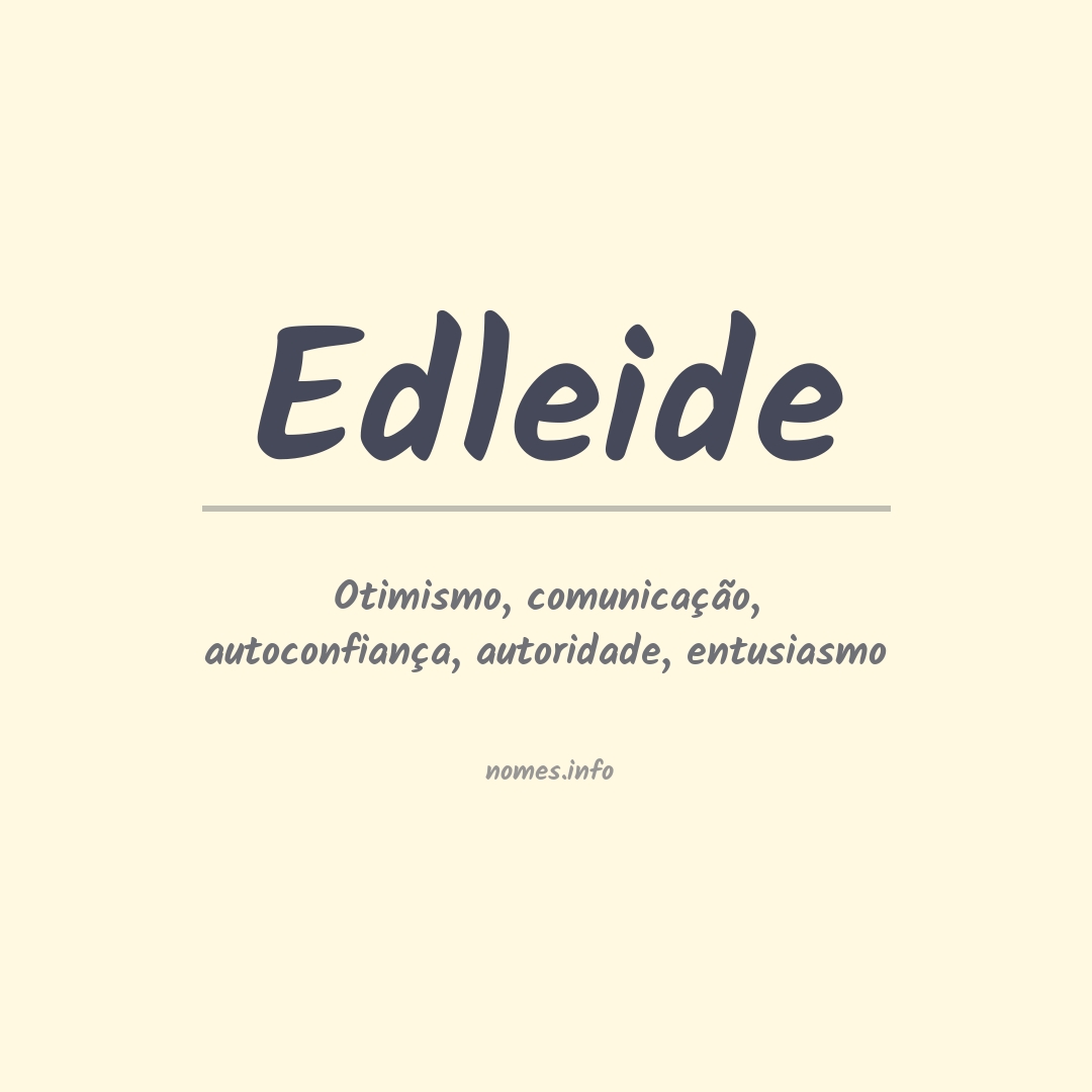 Significado do nome Edleide