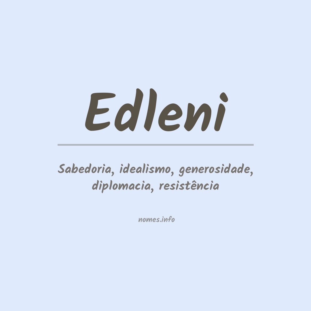 Significado do nome Edleni