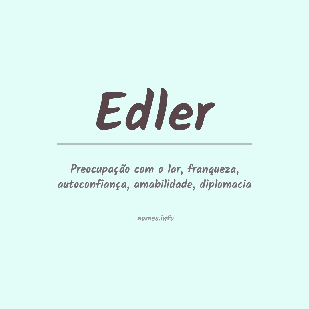 Significado do nome Edler