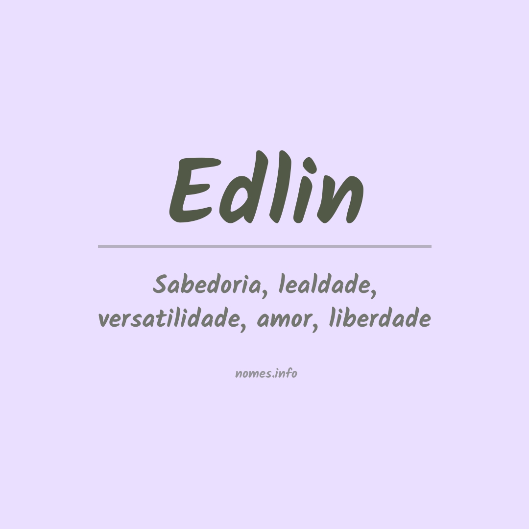 Significado do nome Edlin