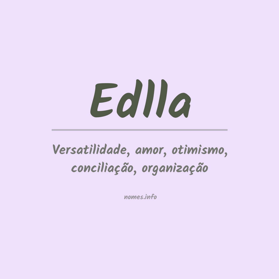 Significado do nome Edlla